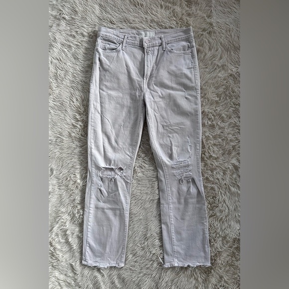 Mother Superior Denim High Waisted Rascal Ankle Jeans Devil Drinks Coffee Sz 30 - Picture 2 of 15